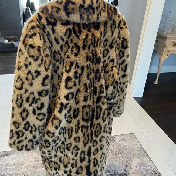 Sexy vintage cat coat size medium faux fur 70s smoking jacket style fall winter - Picture 9 of 16